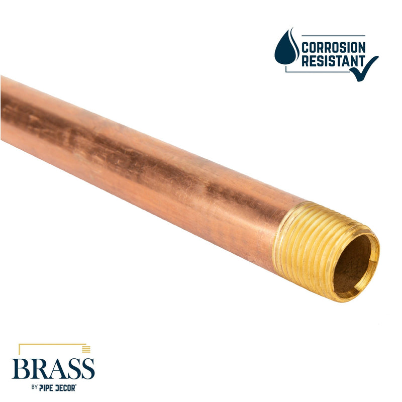 1/2 in. x 2 in. Red Brass Pipe
