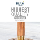 1/2 in. x 8 in. Red Brass Pipe