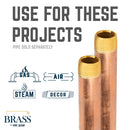 1/2 in. x 4 in. Red Brass Pipe