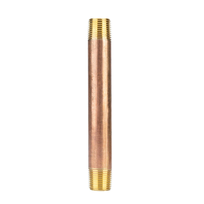 1/2 in. x 6 in. Red Brass Pipe