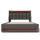 Upholstered Platform Bed With A Hydraulic Storage System, LED And USB Charging (Without Mattress) by HouseOfZazla