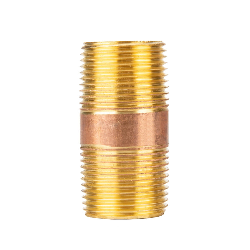 3/4 in. x 2 in. Red Brass Pipe