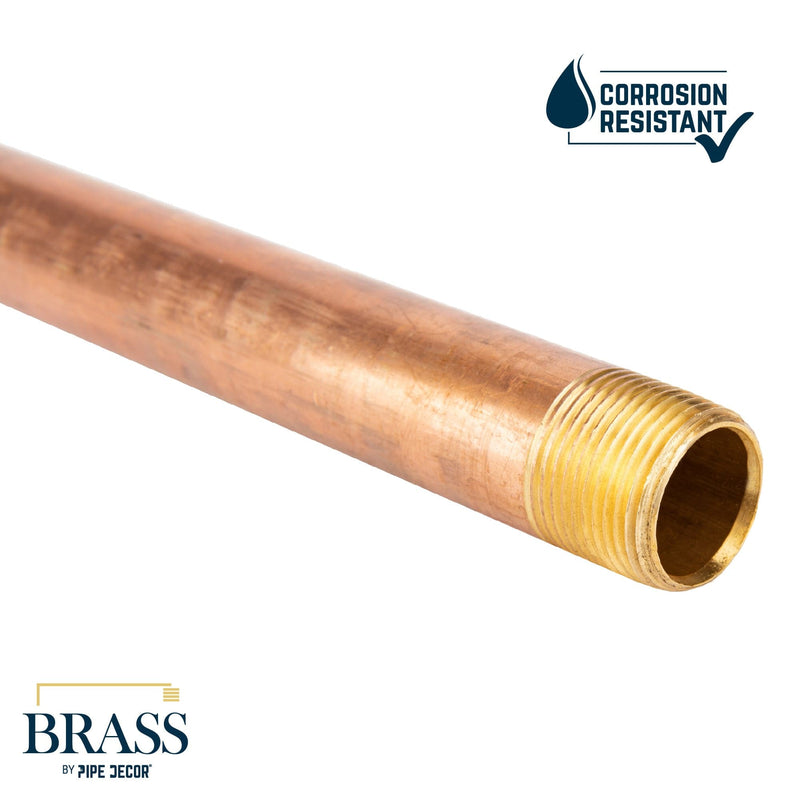 3/4 in. x 4 in. Red Brass Pipe