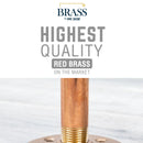 3/4 in. x 6 in. Red Brass Pipe