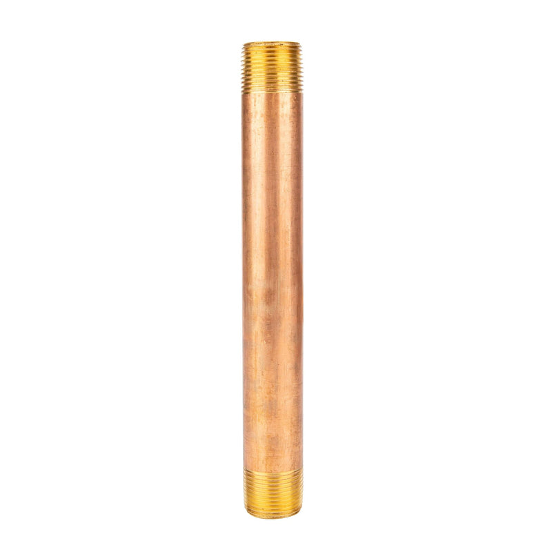 3/4 in. x 8 in. Red Brass Pipe