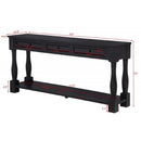 Long Console Table With Drawers And Shelf by HouseOfZazla