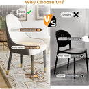 Modern Sponge-Filled Dining Chair, Solid Wood Metal Legs, Suitable For Restaurants, Living Rooms And Rooms (Set of 2)
