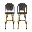 Outdoor Rattan And Aluminum French Barstools (Set of 2) by HouseOfZazla