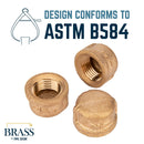 1/2 in. Red Brass Cap