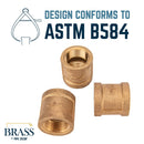 3/4 in. Red Brass Coupling