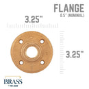 1/2 in. Red Brass Flange by PIPE DECOR