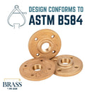 1/2 in. Red Brass Flange by PIPE DECOR