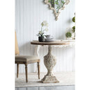 Antique Round Wood Table - Antique White / Gray by HouseOfZazla