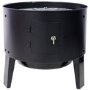 Portable Charcoal Smoker Grill For Outdoor Cooking - Black by HouseOfZazla