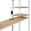 Loft Bed With Desk, Shelves, Power Outlet, LED Light And Wardrobe by Unique Piece Furniture