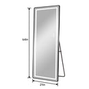 Full-Length Vertical Mirror With LED Light, Dimming Wall Mirror With Frame by HouseOfZazla