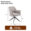 Dining Chair With Soft Cushion And 360° Rotation, Comfortable Armrest For Kitchen (Set of 2) - Gray by HouseOfZazla