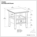 Acadian - End Table With Drawer by HouseOfZazla