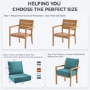 6" Thicker Outdoor Chair Cushion Set - Peacock