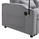 Modern Loveseat Futon Sofa With Pullout Bed, Adjustable Reclining Backrest, Toss Pillows by HouseOfZazla