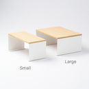 Stackable Countertop Shelf - Two Sizes - Steel + Wood by Yamazaki Home