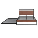 Platform Bed Frame With Trundle, USB Ports And Slat Support, No Box Spring Needed by Unique Piece Furniture