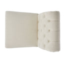 Dining Rolltop Chairs (Set of 2), Upholstered Armless Chair With Wood Leg - Ivory by HouseOfZazla