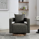29.1"W Swivel Accent Open Back Barrel Chair by HouseOfZazla