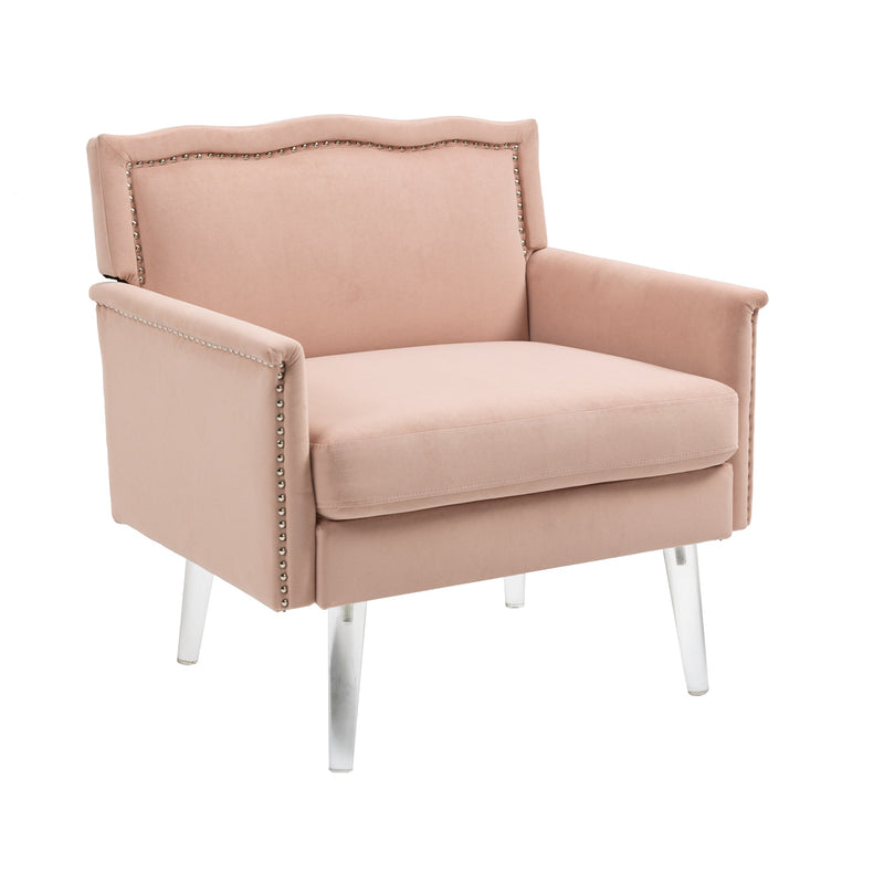 Accent Chair, Living Room Chair / leisure single sofa with acrylic feet