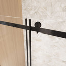 Frameless Single Sliding Shower Door, Square Tube Track by HouseOfZazla