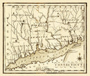 Vintage Map of Connecticut 1795