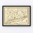 Vintage Map of Connecticut 1795