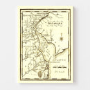 Vintage Map of Delaware 1795