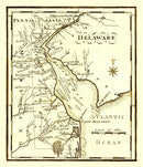Vintage Map of Delaware 1795