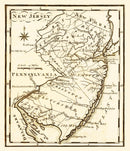 Vintage Map of New Jersey 1795