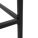 Outdoor Bar Stool With Slat Design And Metal Frame (Set of 2)
