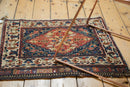 2x2.5 Antique West Persian Square Bag Face Rug Mat