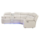 Lacrosse - Power Reclining Sectional Sofa & Bluetooth Speakers, LED Lights, Console Storage, Cup Holders And USB Charging - Beige by HouseOfZazla