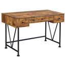 3 Drawer Writing Desk With Handles - Brown by HouseOfZazla