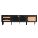 TV Stand With App-Controlled LED Lights, 2 Drawers & Door Storage by HouseOfZazla