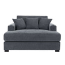 Oversized Chaise Lounger Modern Style Sofa Couch With Pillows, Charge Station & Cup Holders by HouseOfZazla