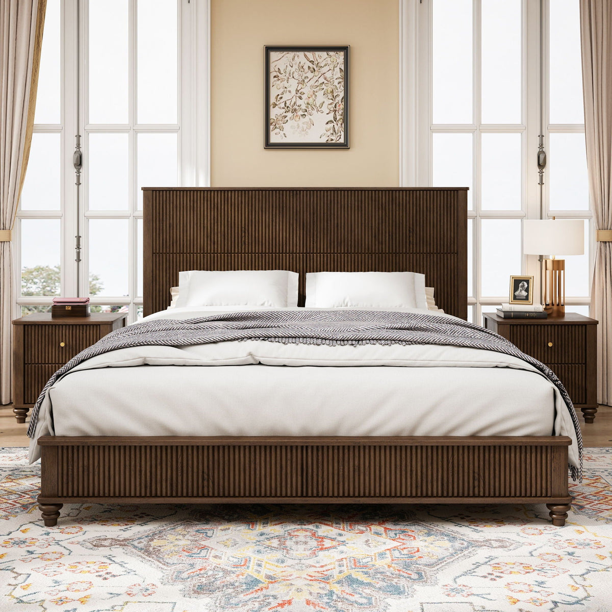 Platform Bed Frame With Tall Headboard, photo 24 of 40