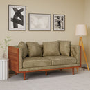 Retro Modern Loveseat With Button Tufted Upholstery by HouseOfZazla
