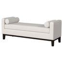 Thomas - Raised Arm Accent Bench - Ivory by HouseOfZazla