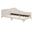 Upholstered Daybed With Headboard And Armrest, Support Legs by HouseOfZazla