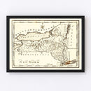 Vintage Map of New York 1795