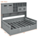 Daybed With All-In-One Cabinet And Shelf