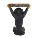 22.17'H Black Dog Side Table Pedestal End Table Stool by HouseOfZazla