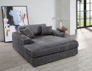 Hilde Chaise - With 2 Pillows - Dark Gray by HouseOfZazla