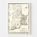 Vintage Map of Rhode Island 1795